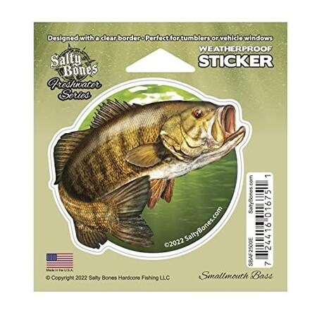 Salty Bones Smallmouth Bass Tumbler Decal SBAF2500E